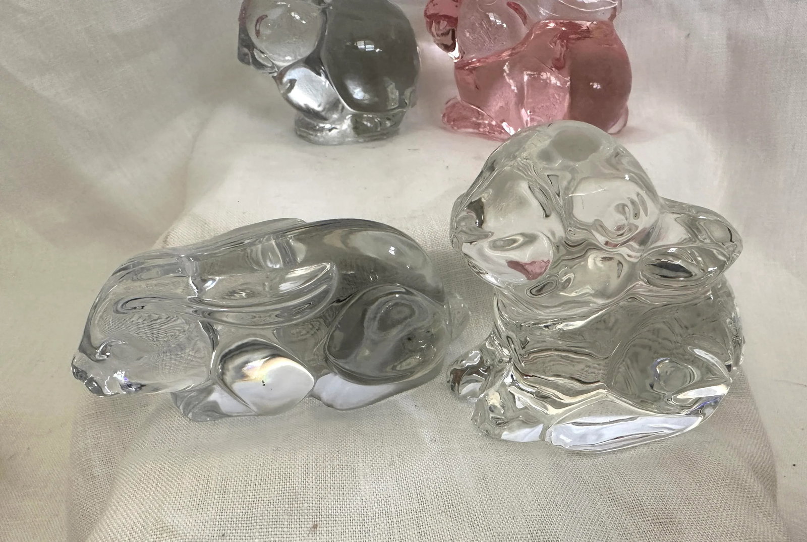 Mixed Lot of Crystal/Glass Bunny Figurines-Set of 6 - 4