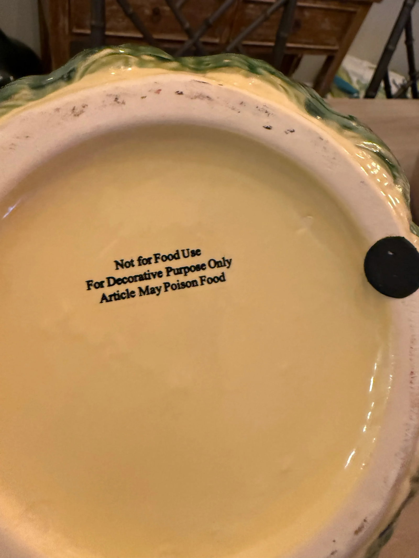 Lidded Cabbage Ware Ginger Jar - 9