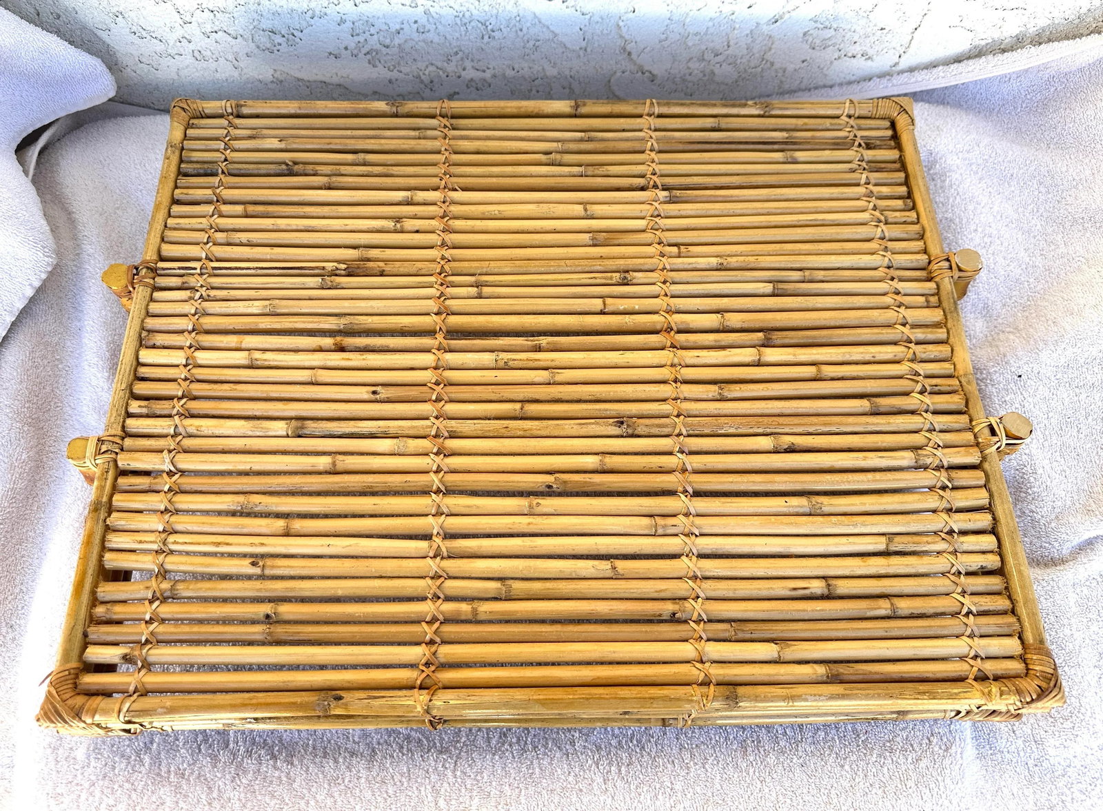 Vintage Bamboo Serving Tray - 2