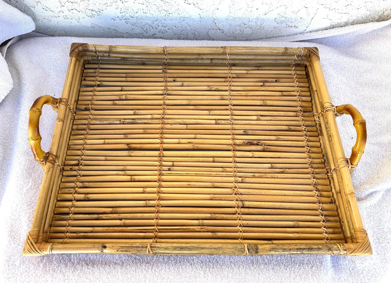 Vintage Bamboo Serving Tray - 3