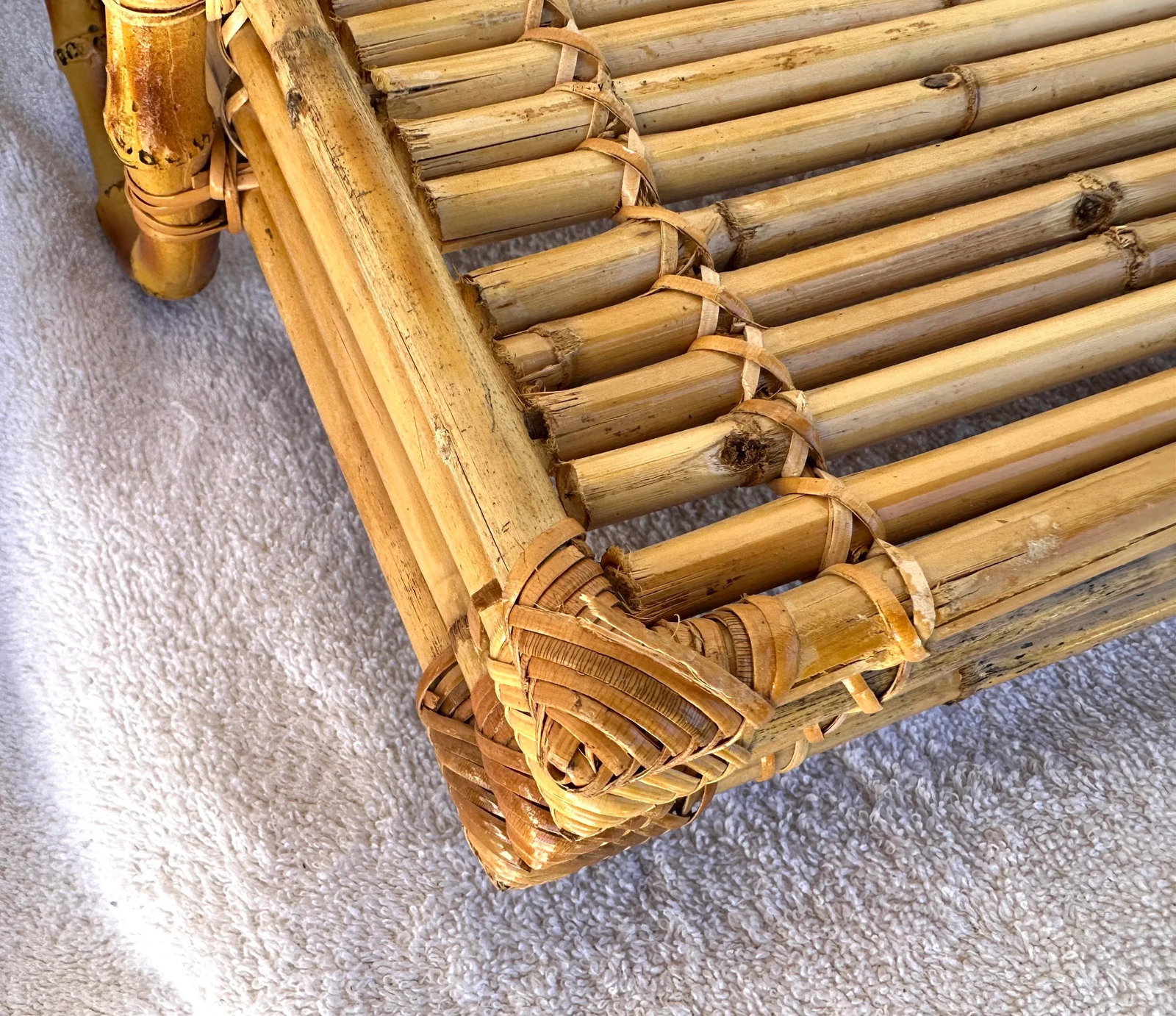 Vintage Bamboo Serving Tray - 7