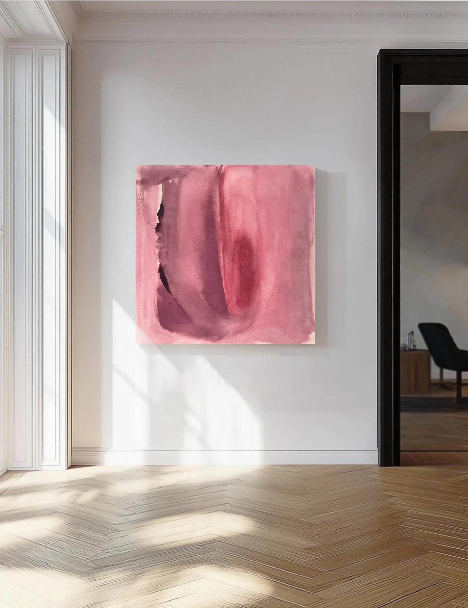 No Matter What Abstract Color Field Stain Painting by Stacey Warnix - 4