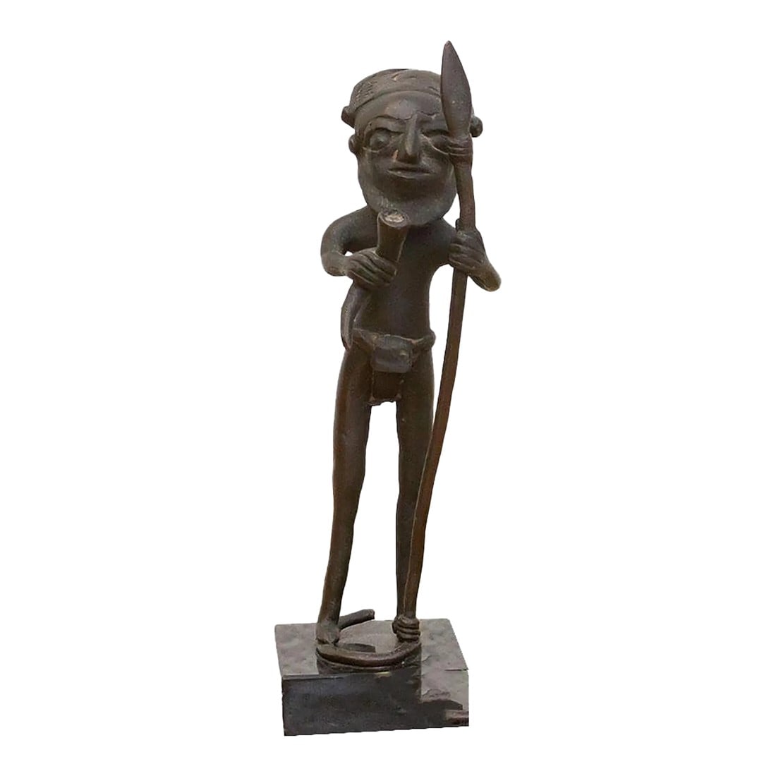 Antique Bamum Bronze Standing Figure (1 of 7)