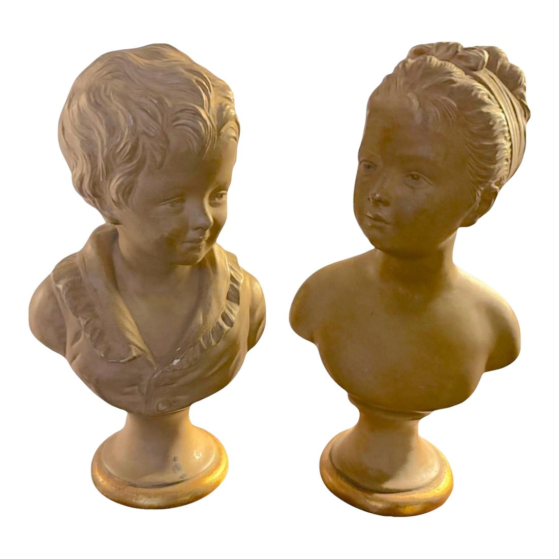 Borghese Plaster Bust Sculptures - A Pair (1 of 12)