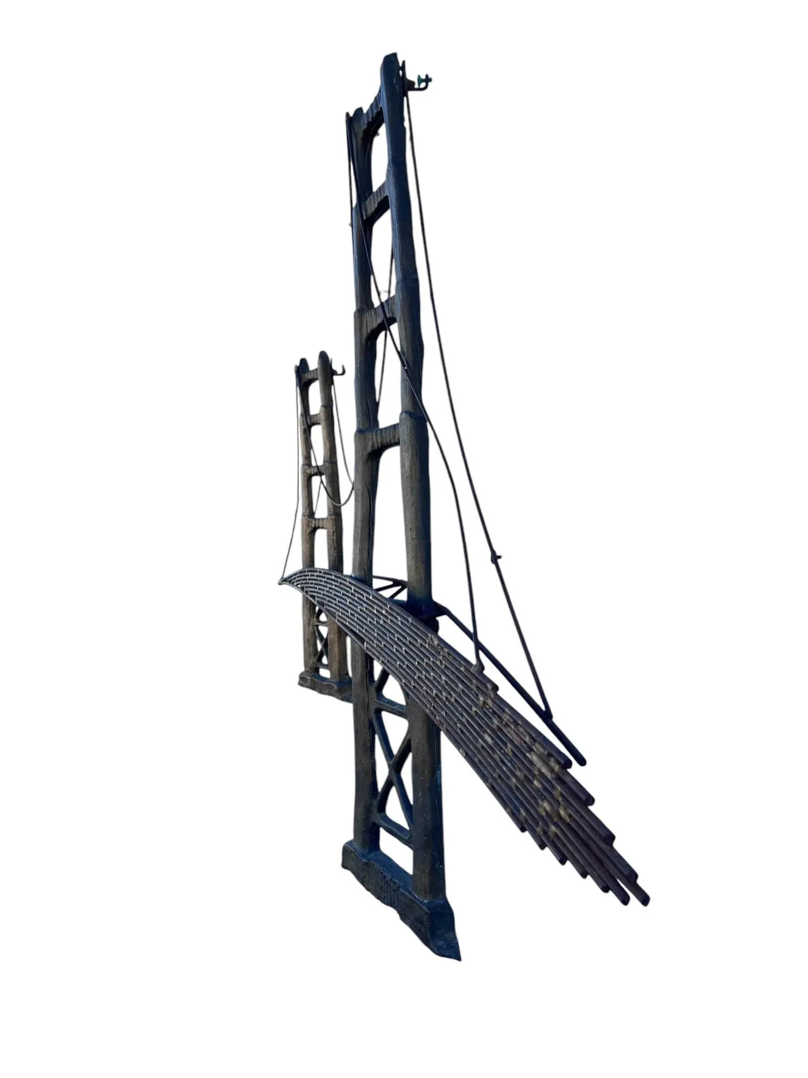 1960s Bijan Signed Modernist Copper Golden State Bridge Wall Sculpture - 2