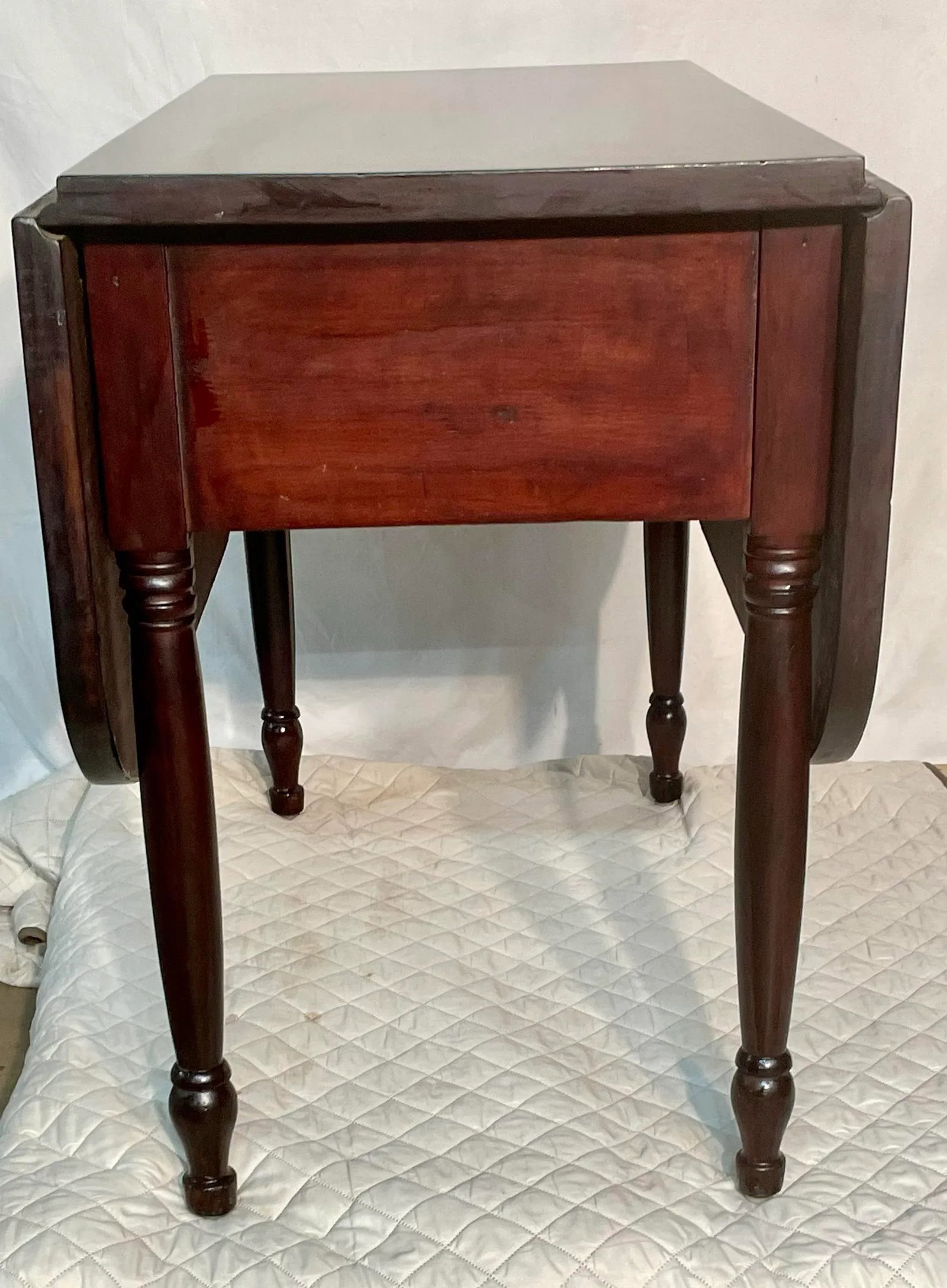 Antique Sheraton Drop Leaf Table - 4