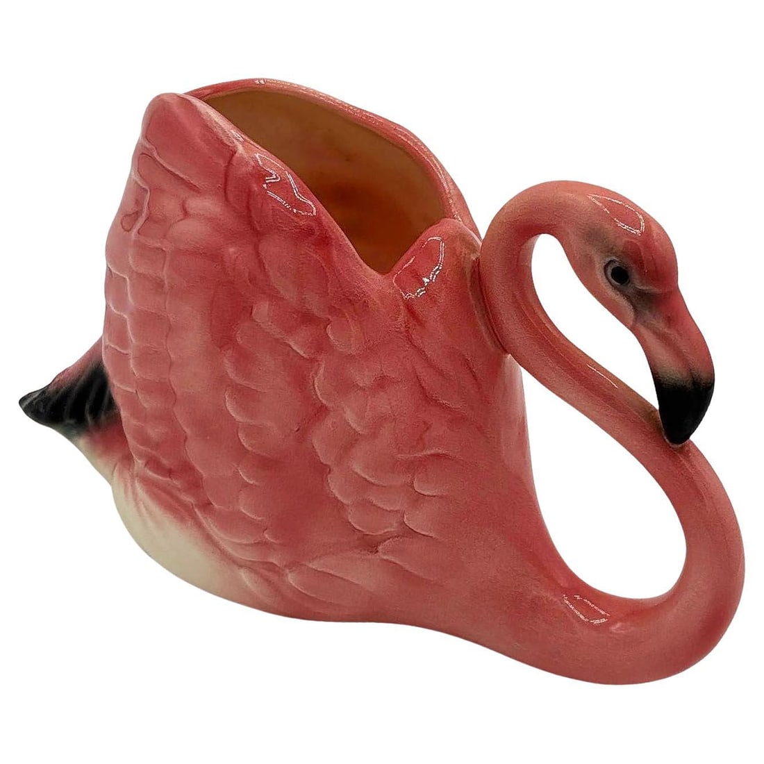 Rare Mid-century Ceramic Pink Flamingo Flower Table Planter Signed Will-George (1 of 20)