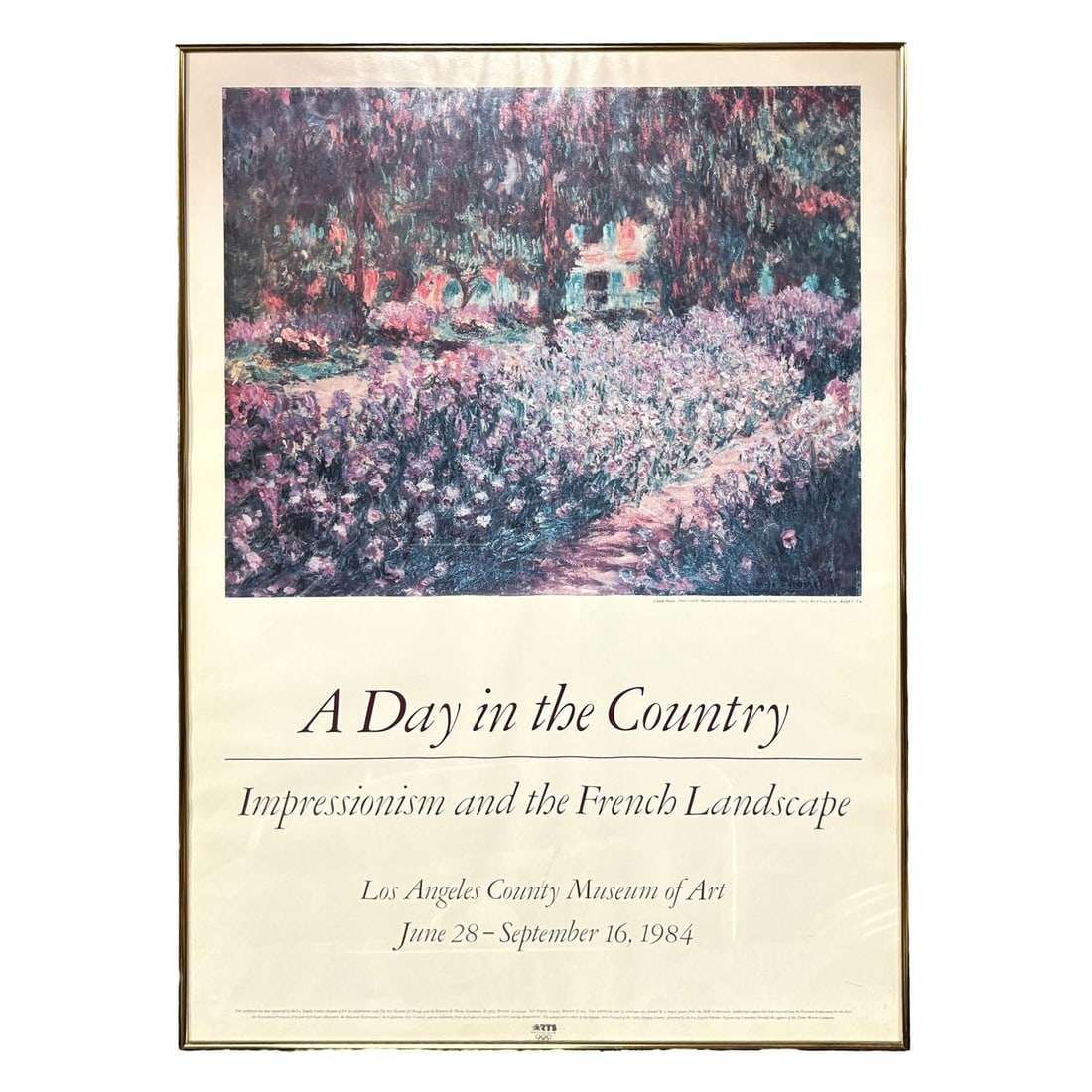1984 “A Day in the Country” Impressionism LACMA Exhibition Poster w Claude Monet: Title: 1984 “A Day in the Country” Impressionism LACMA Exhibition Poster w Claude Monet Description: Original framed 1984 “A Day in the Country” French Impressionism LACMA Exhi