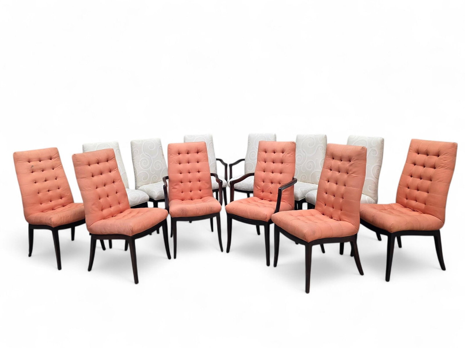 MCM High Back Dining Chairs Directional - 12: Title: MCM High Back Dining Chairs Directional - 12 Description: Mid Century Modern Dining Chairs by Directional for Reupholstery - Set of 12Elevate your dining experience with this set of 12 Mid