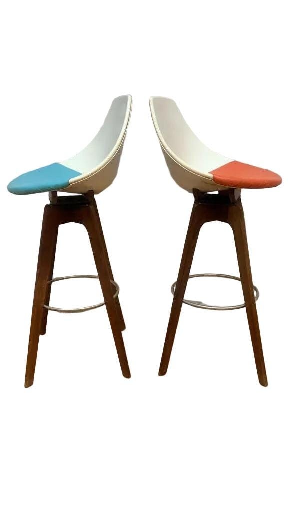 MCM Stools Designed by John Yellen - Pair - 5