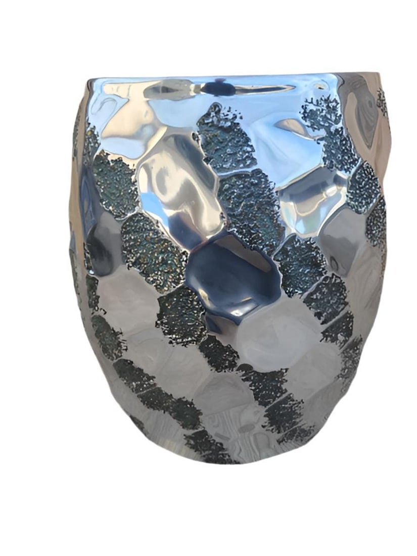 Made Goods Hammered Metal Stool Table - 2