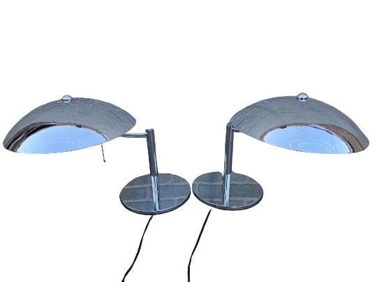 MCM Flying Saucer Table Lamps - Pair - 2