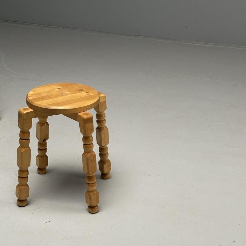 Swedish Mid-Century Modern, Playful Stools, Birch, Sweden, 1960s - 11