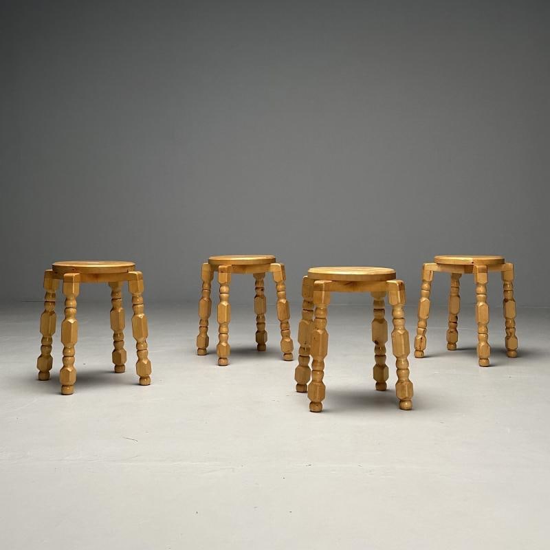Swedish Mid-Century Modern, Playful Stools, Birch, Sweden, 1960s - 2