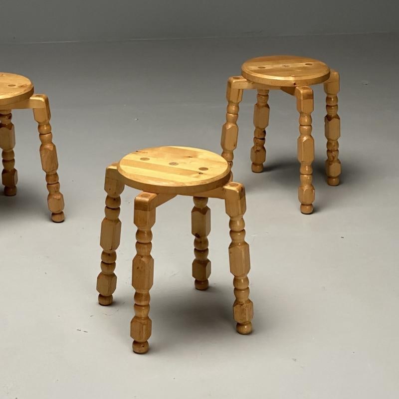 Swedish Mid-Century Modern, Playful Stools, Birch, Sweden, 1960s - 3