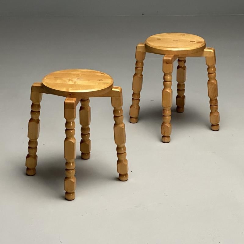 Swedish Mid-Century Modern, Playful Stools, Birch, Sweden, 1960s - 5