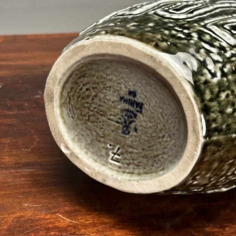 Gunnar Nylund, Swedish Mid-Century Modern, Green Vase, Glazed Stoneware, 1960s - 11