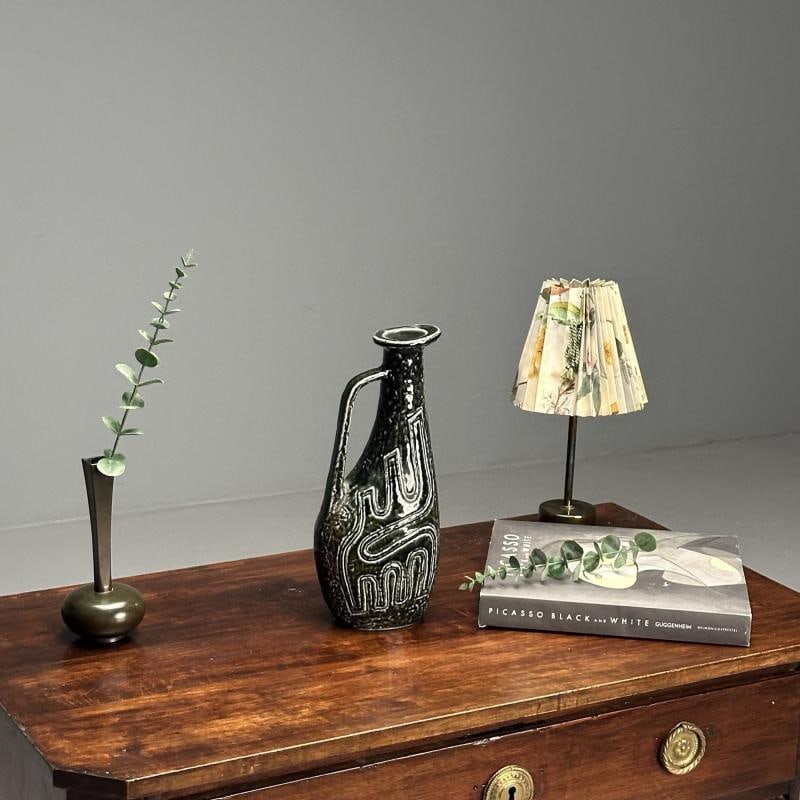 Gunnar Nylund, Swedish Mid-Century Modern, Green Vase, Glazed Stoneware, 1960s - 7