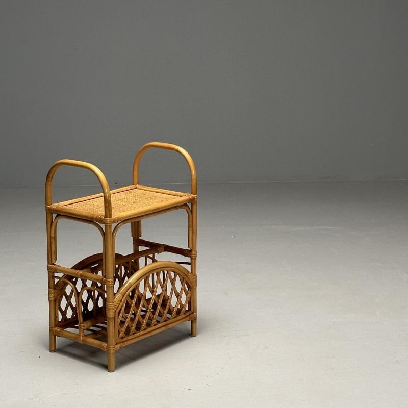 Swedish Mid-Century Modern, Magazine Rack, Bamboo, Rattan, Sweden, 1960s - 2