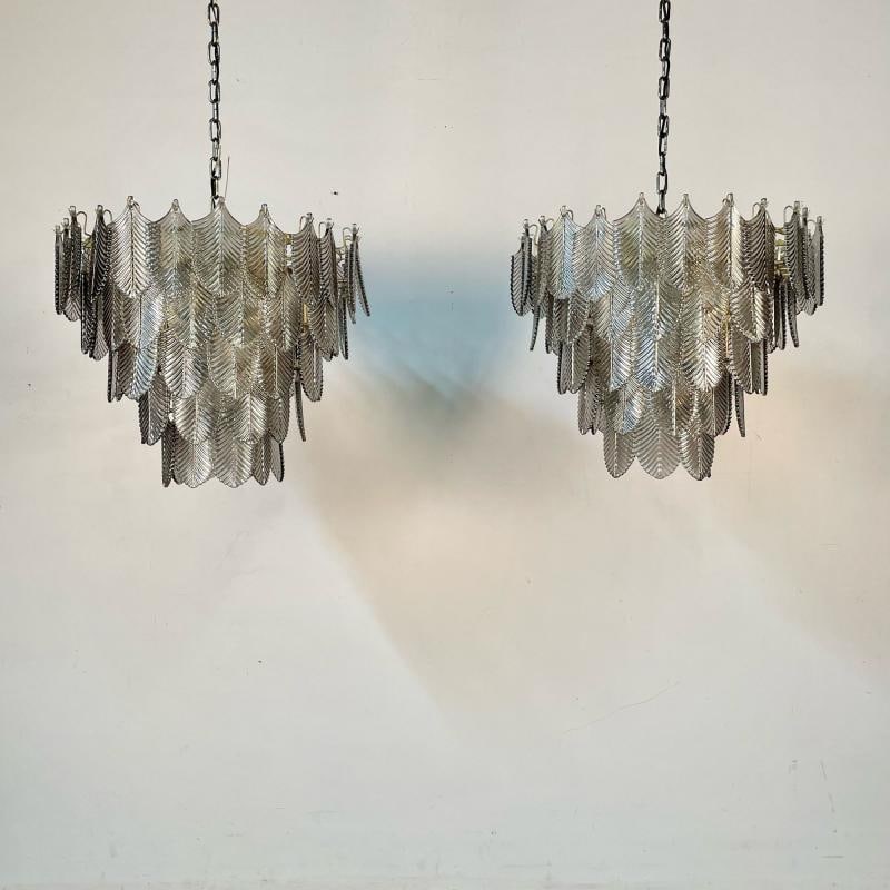 Eicholtz, Modern, Art Deco Style, Chandelier, Brass, Smoked Glass, 2010s - 10