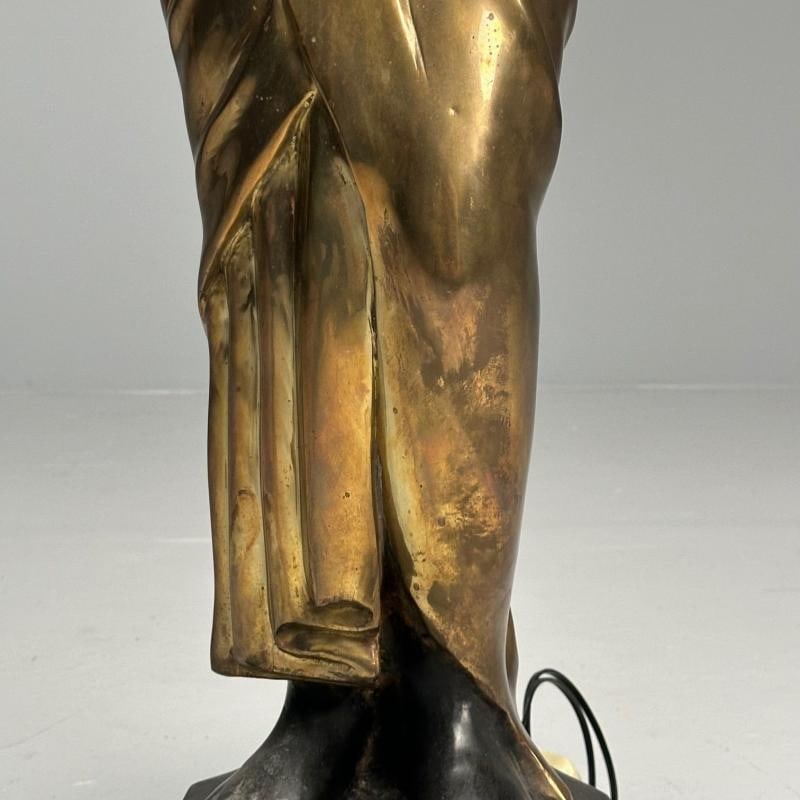 Regency, Floor Lamp, Egyptian Motif, Gilt Metal, Bronze, 1990s - 9