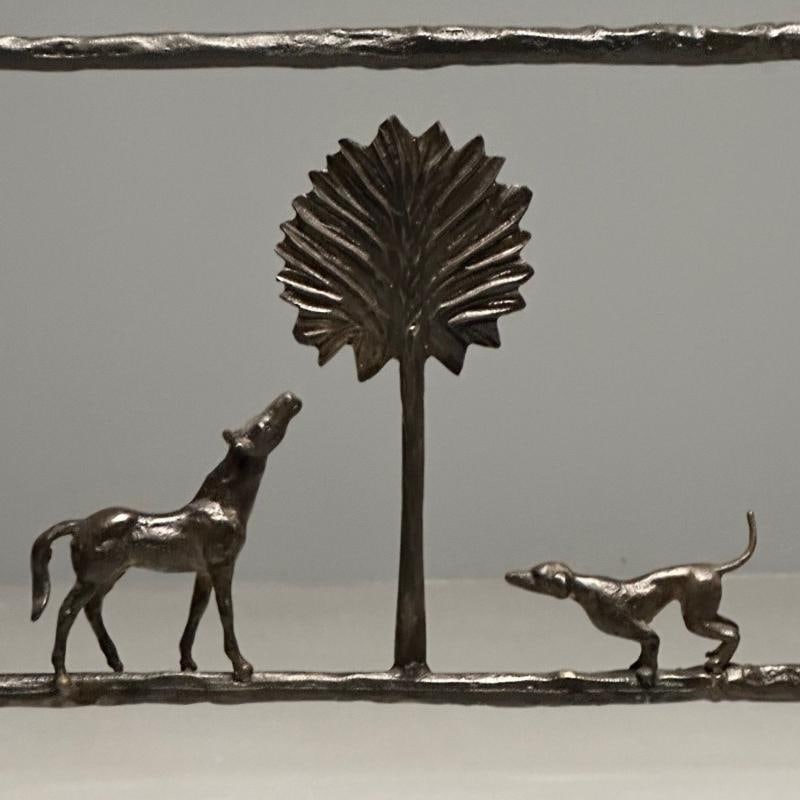 Giacometti Style, Mid-Century Modern, Console Table, Horse, Dog, Tree Motif - 7