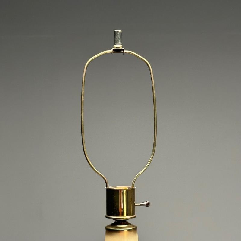 Italian Mid-Century Modern, Large Table Lamps, Gold Glass, Brass, Italy, 1960s - 8