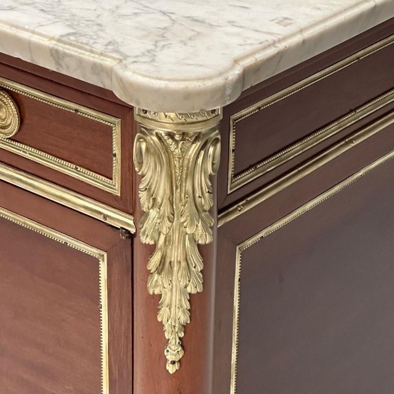 Hollywood Regency, French Louis XVI Style Commode, Mahogany, Oak, Marble, 1920s - 9