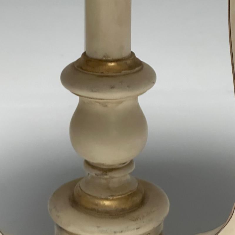 Regency, Side Tables, Pedestals, Ivory Paint, Giltwood, Marble Tops, USA, 1960s - 9