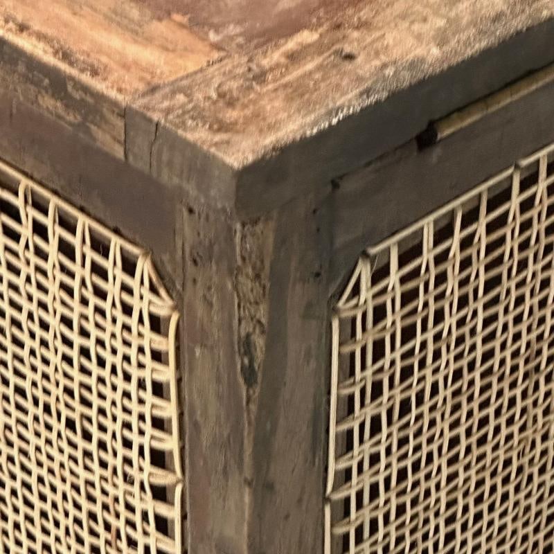 Pierre Jeanneret, French Mid-Century Modern Linen Chest, Cane, Teak, Chandigarh - 8