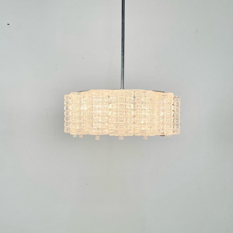 Art Deco, Crystal and Chrome Chandelier, Circa 1930s - 3