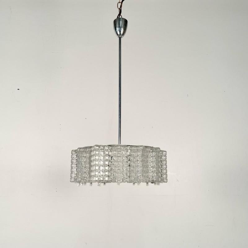 Art Deco, Crystal and Chrome Chandelier, Circa 1930s - 5