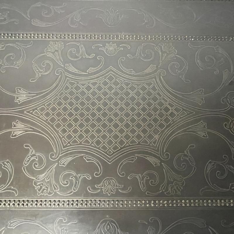 Baroque, Barley Twist Console, Turned Wood, Gray Etched Metal, USA, 2000s - 6