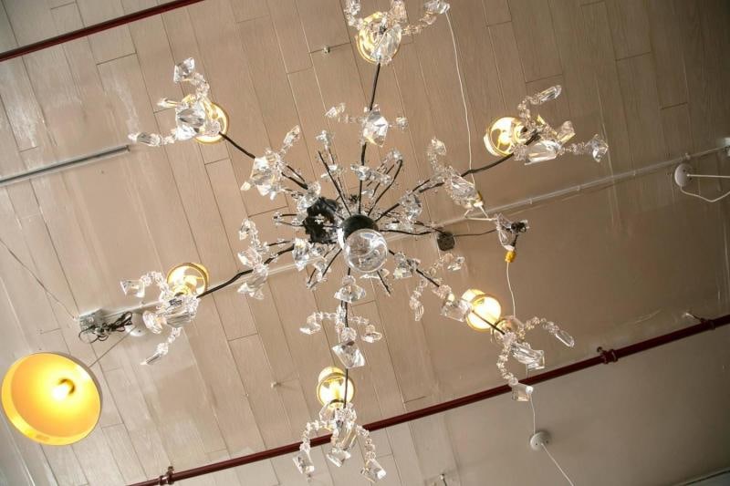 Holly Hunt Wrought Iron & Crystal Chandelier - 7