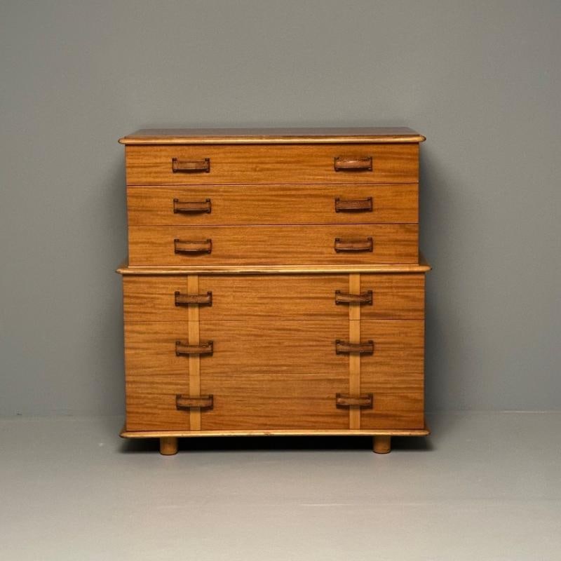 Paul Frankl, John Stuart, Station Wagon High Dresser, Rock Maple, Brass, Leather - 2