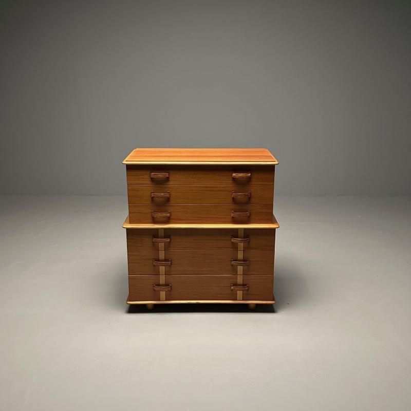 Paul Frankl, John Stuart, Station Wagon High Dresser, Rock Maple, Brass, Leather - 7