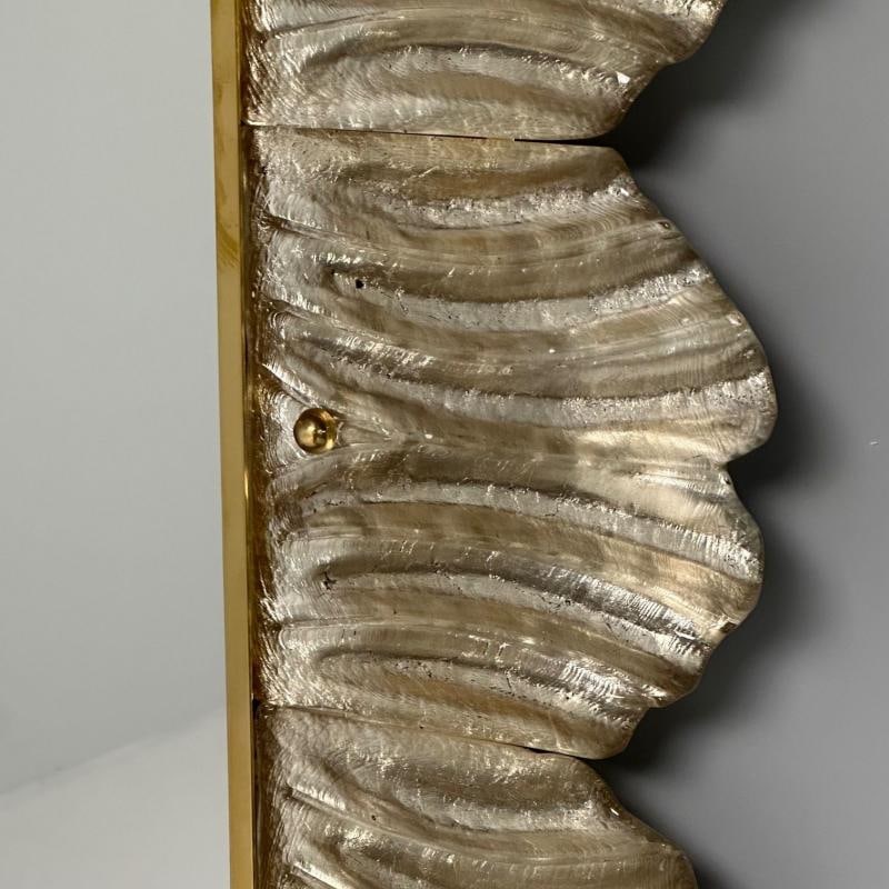Contemporary, Leaf Motif, Murano Glass, Silver Gilt, Wall Mirrors, Italy, 21st C - 12
