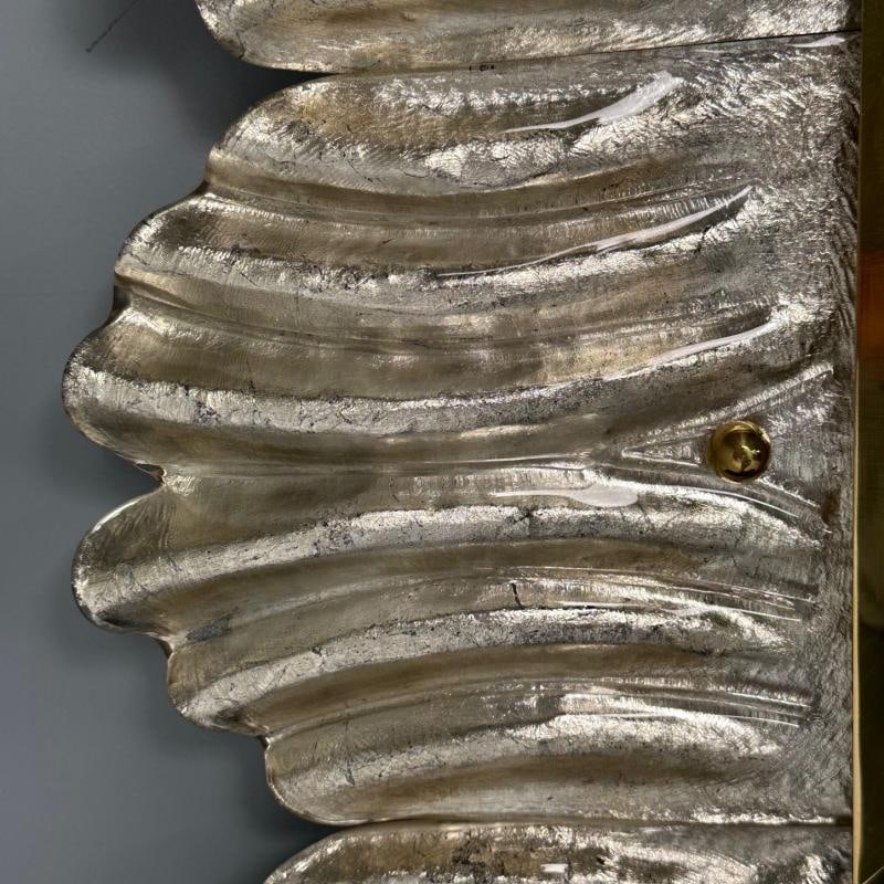 Contemporary, Leaf Motif, Murano Glass, Silver Gilt, Wall Mirrors, Italy, 21st C - 9