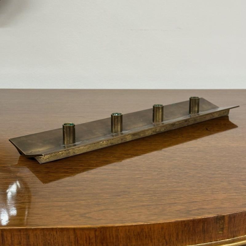Pierre Forsell, Skultana, Swedish Mid-Century Modern Candle Holder, Brass, 1960s - 2