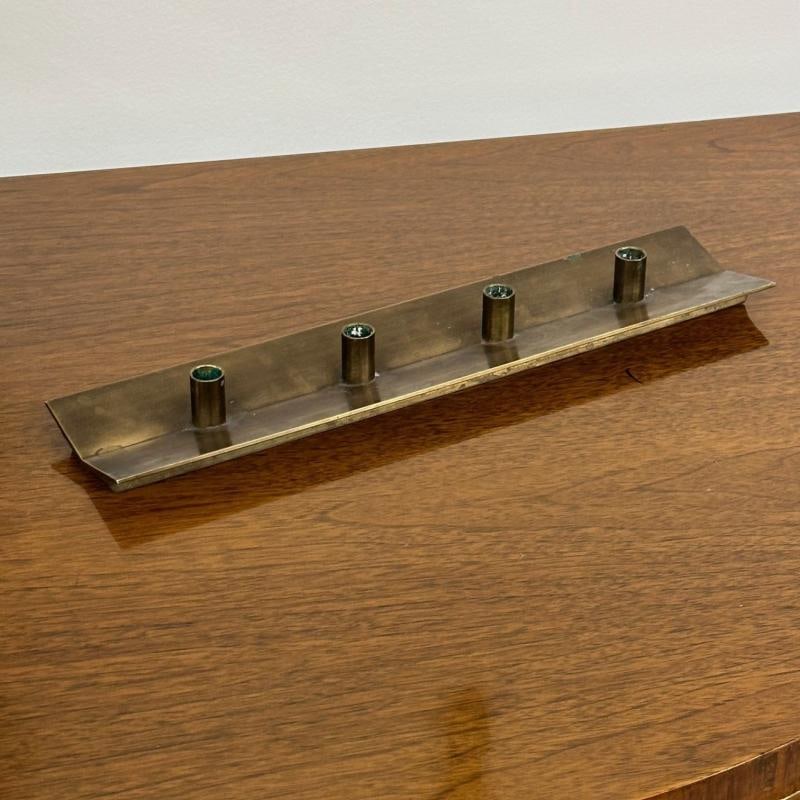 Pierre Forsell, Skultana, Swedish Mid-Century Modern Candle Holder, Brass, 1960s - 4