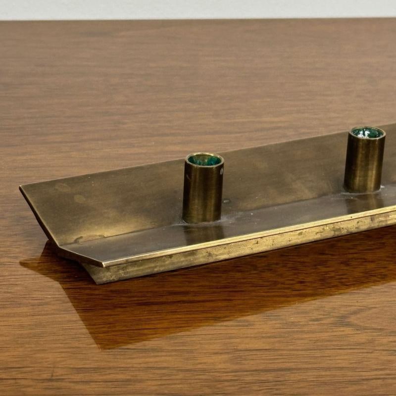 Pierre Forsell, Skultana, Swedish Mid-Century Modern Candle Holder, Brass, 1960s - 5
