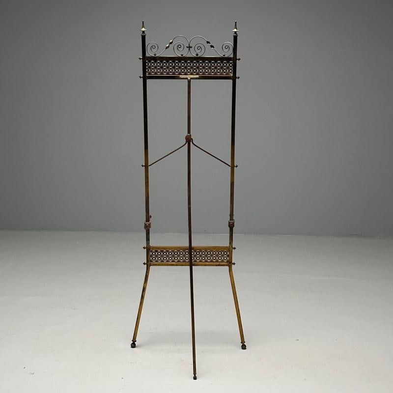 French Neoclassical, Antique Standing Easel, Bronze, France, 1940s - 12