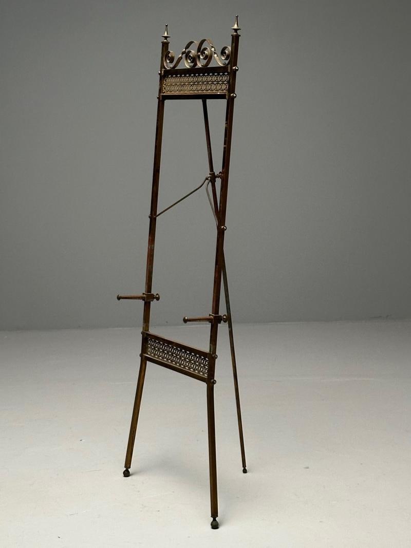 French Neoclassical, Antique Standing Easel, Bronze, France, 1940s - 5