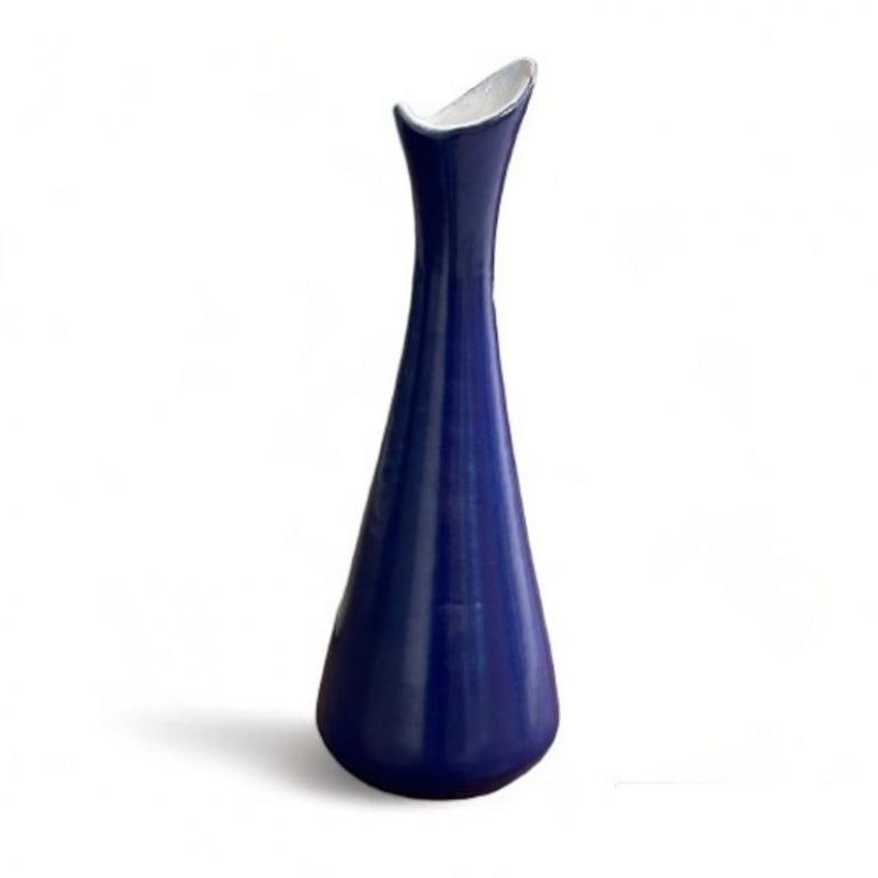 Mari Simmulson, Upsala Ekeby, Swedish Mid-Century Modern Blue Ceramic Vase, 1954 - 2