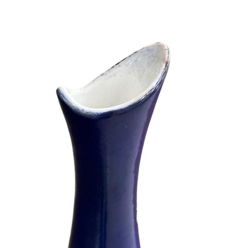 Mari Simmulson, Upsala Ekeby, Swedish Mid-Century Modern Blue Ceramic Vase, 1954 - 4