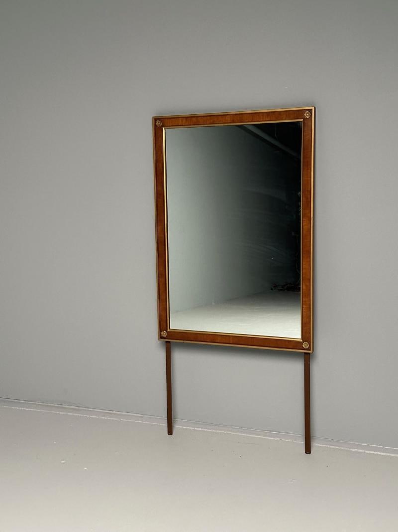 Walnut Bronze Mounted Hollywood Regency Wall or Dresser, Console Mirror - 2