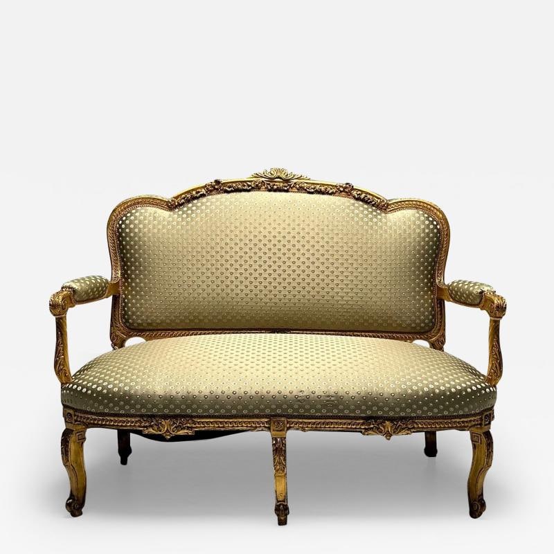 19th Century Settee / Canape, Durand, Louis XV, Giltwood, Scalamandre Upholstery (1 of 12)
