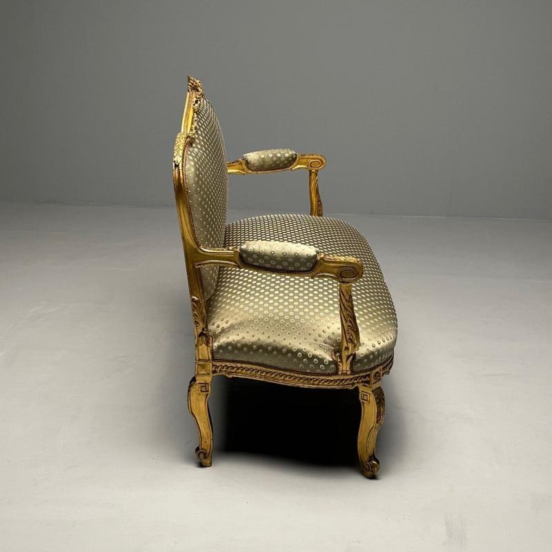 19th Century Settee / Canape, Durand, Louis XV, Giltwood, Scalamandre Upholstery - 7