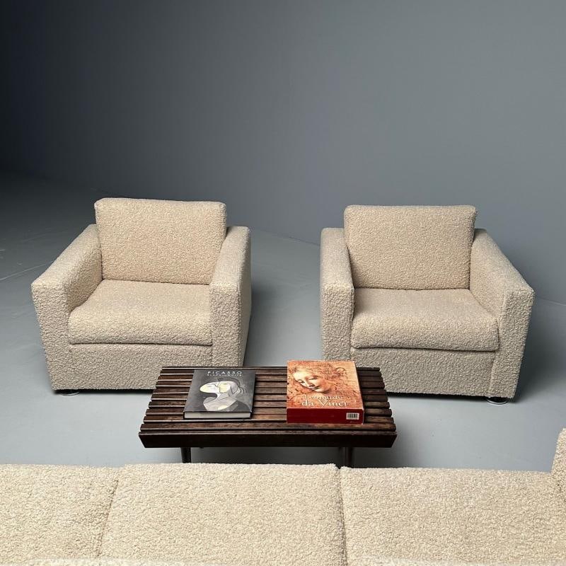 Stendig Living Room, Sofa, Pair of Cube Chairs, New Boucle, Switzerland, Labeled - 6
