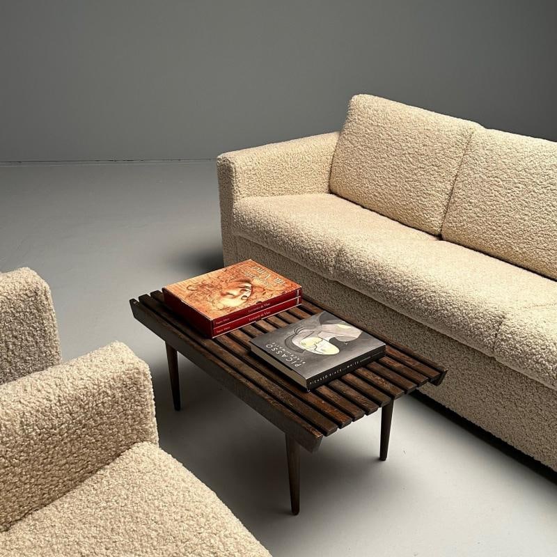 Stendig Living Room, Sofa, Pair of Cube Chairs, New Boucle, Switzerland, Labeled - 9